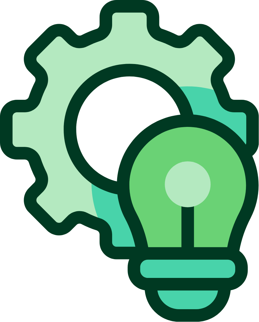 lightbulb and gear